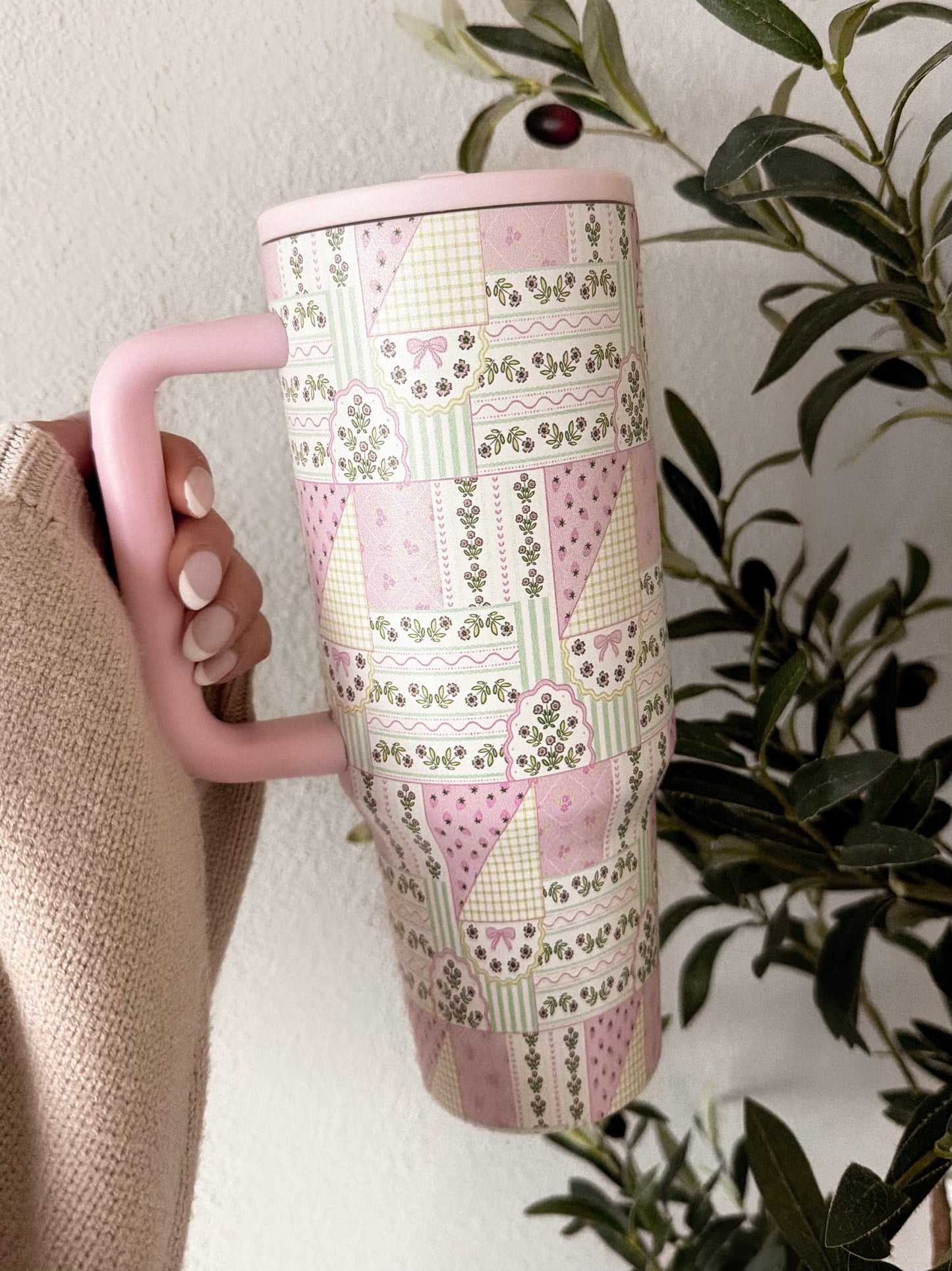 Patchwork Floral 40oz Tumbler