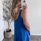 Lagoon Linen Embroidered Romper (est ship date 5.13)