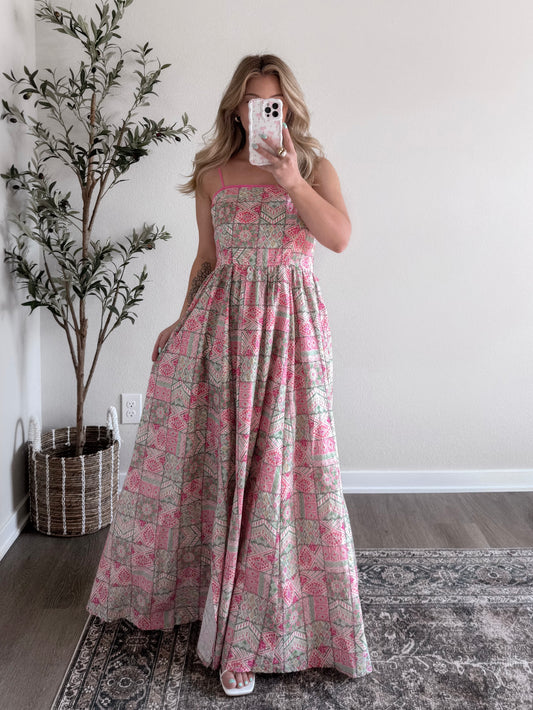 Tropics Patchwork Maxi Dress