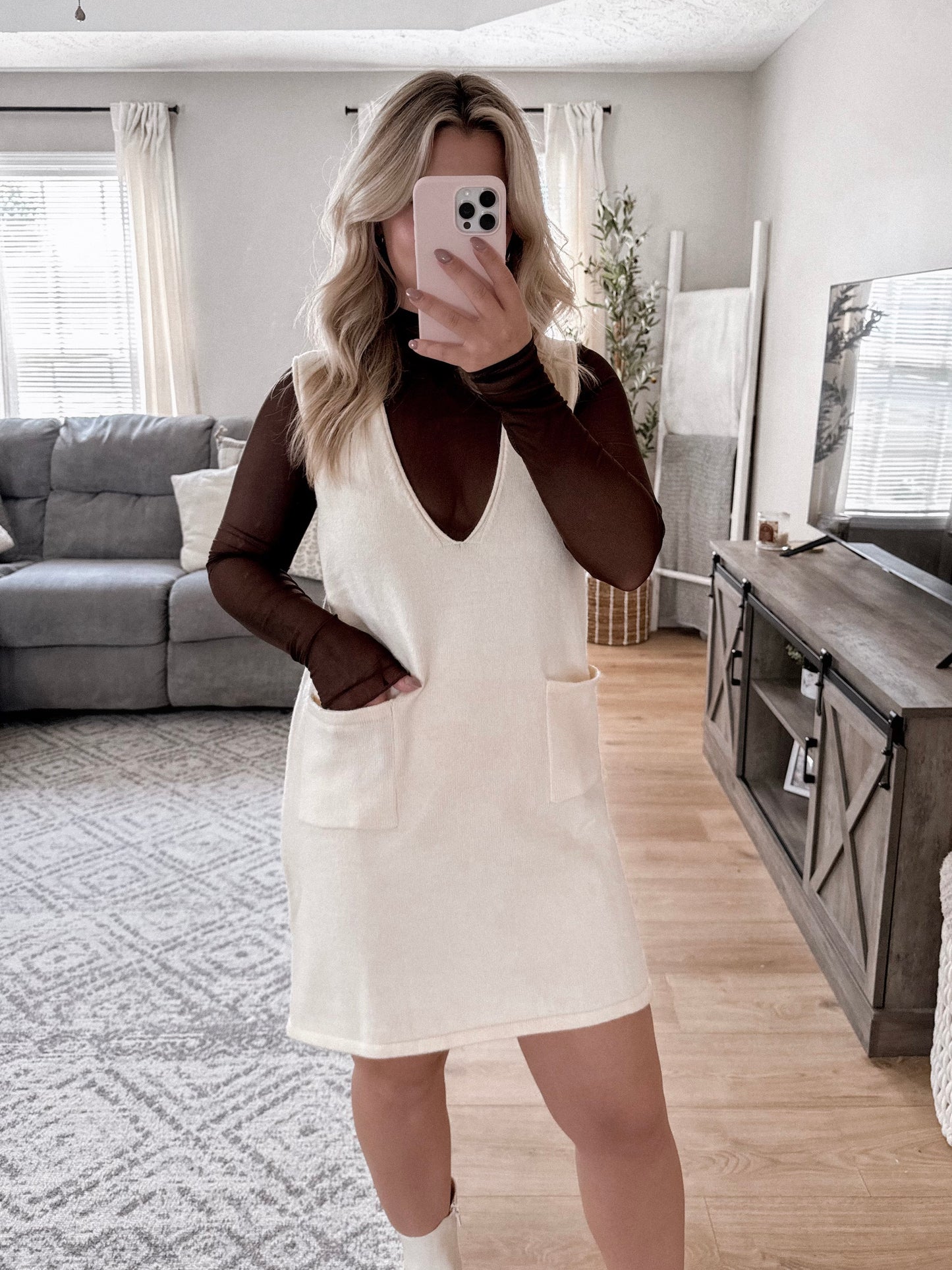 Small Town Knit Sweater Dress