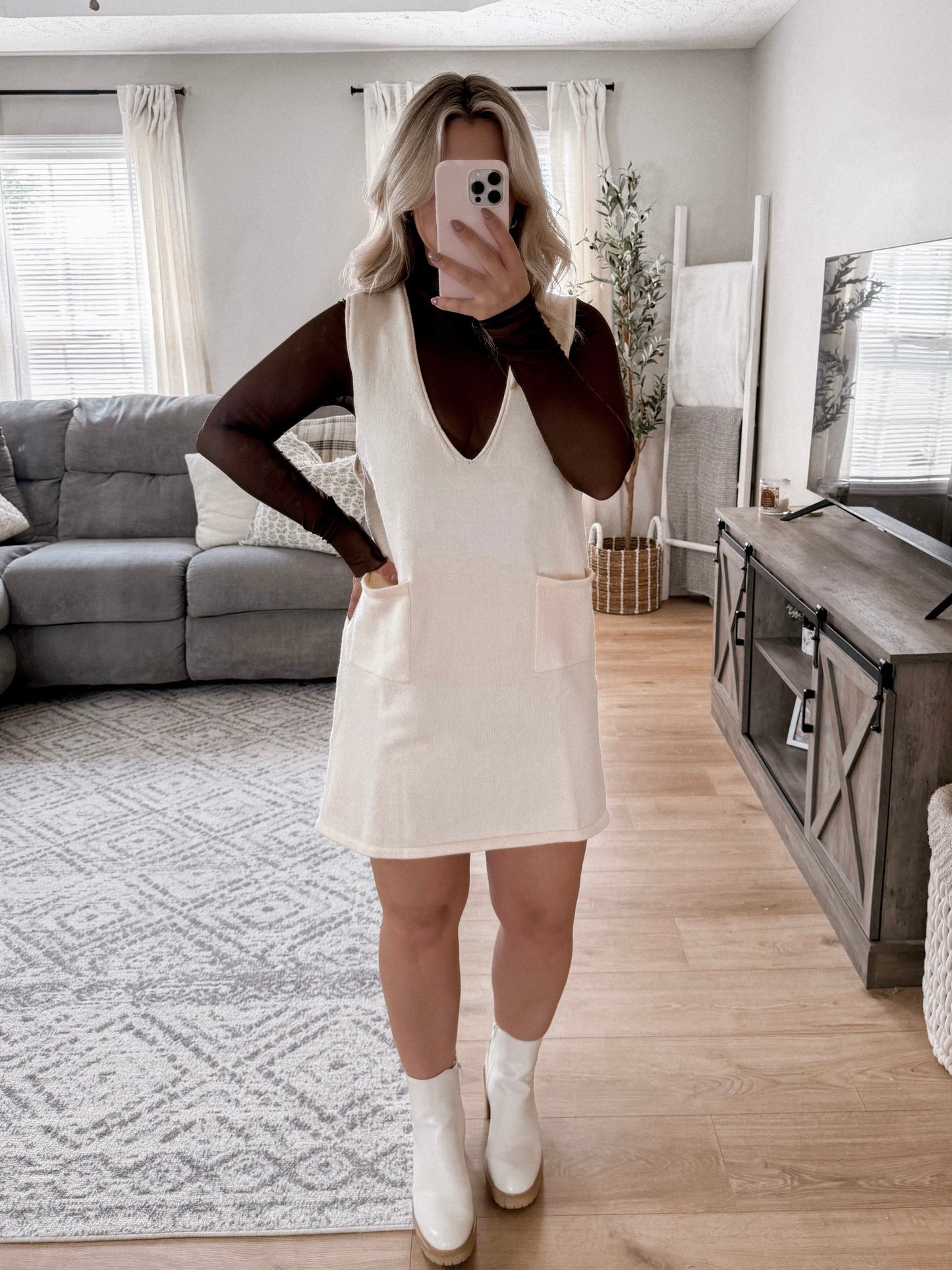 Small Town Knit Sweater Dress