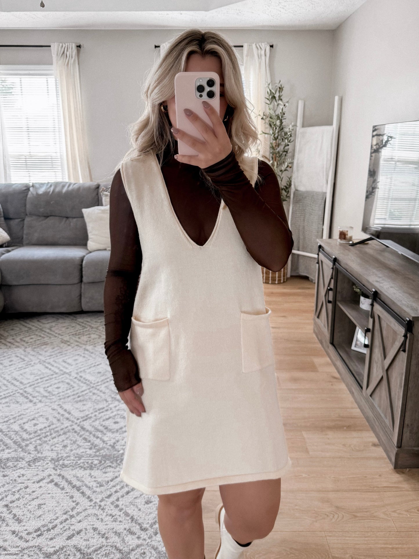 Small Town Knit Sweater Dress