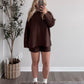 Comfort Feels Knit Short Set / Brown (PREORDER - EST SHIP 9.22)
