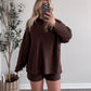 Comfort Feels Knit Short Set / Brown (PREORDER - EST SHIP 9.22)