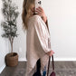 Falling For Fringe Knit Poncho