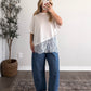 Chestnut Hill Lace Hem Tee / White
