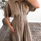 Apple Butter Gingham Midi Dress