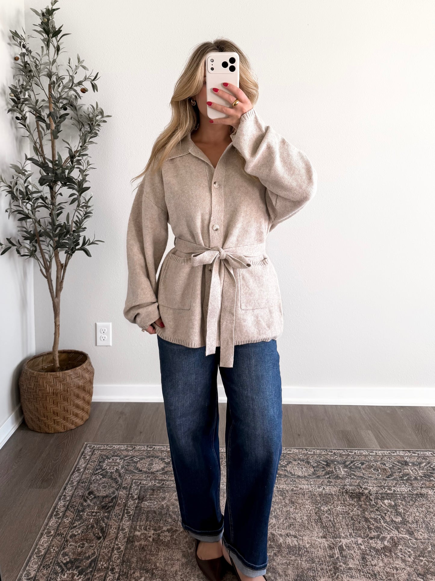 Open Book Tie Cardigan