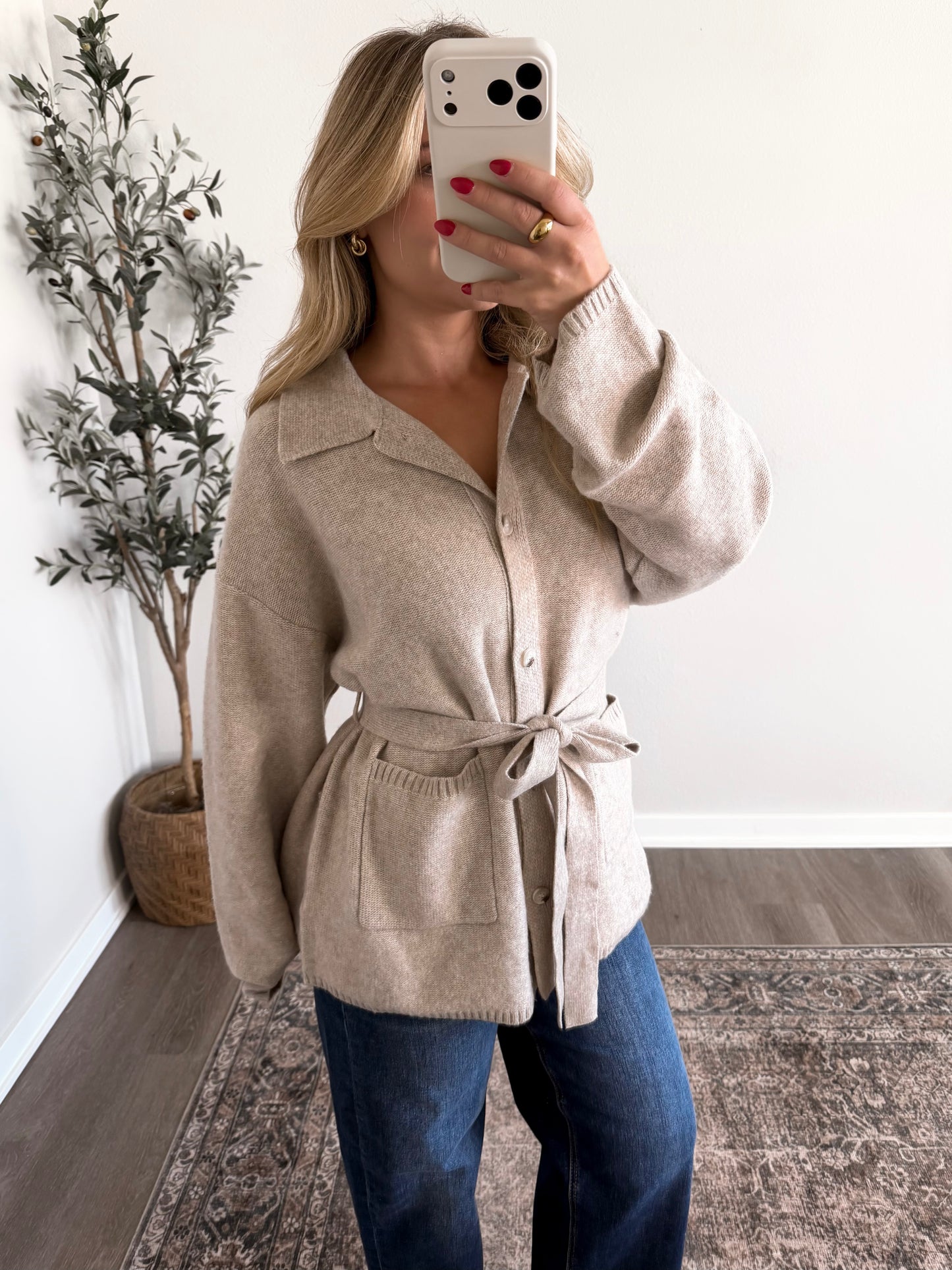Open Book Tie Cardigan