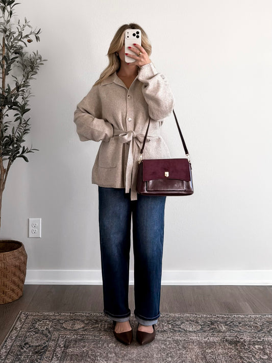 Open Book Tie Cardigan (Restocking 10.5)