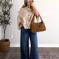 Warm Vanilla Knit Cape Sweater