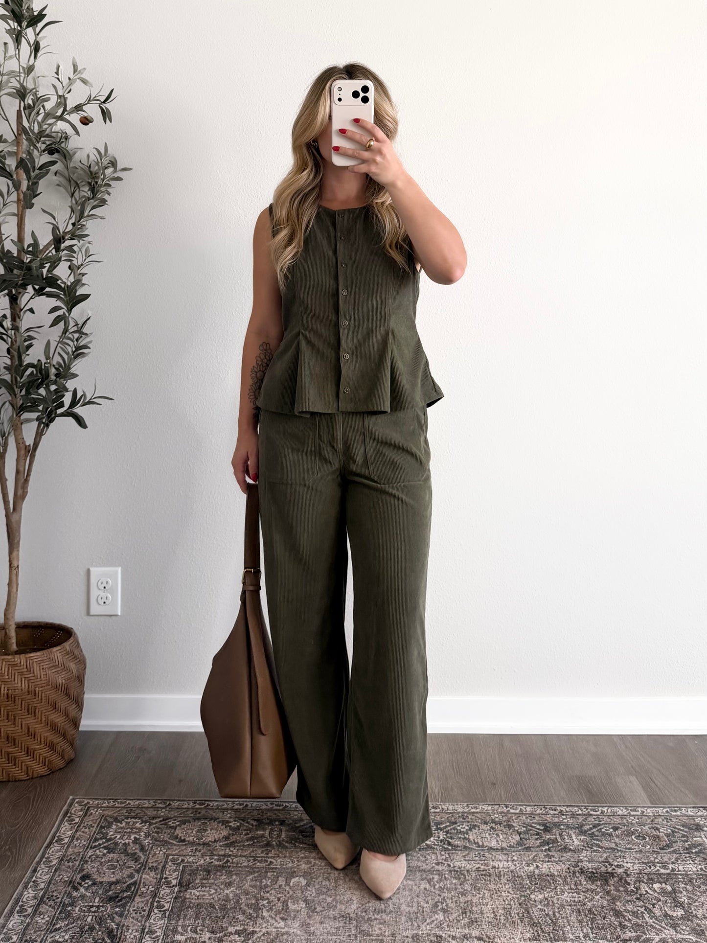 Fall Quarter Corduroy Pant Set