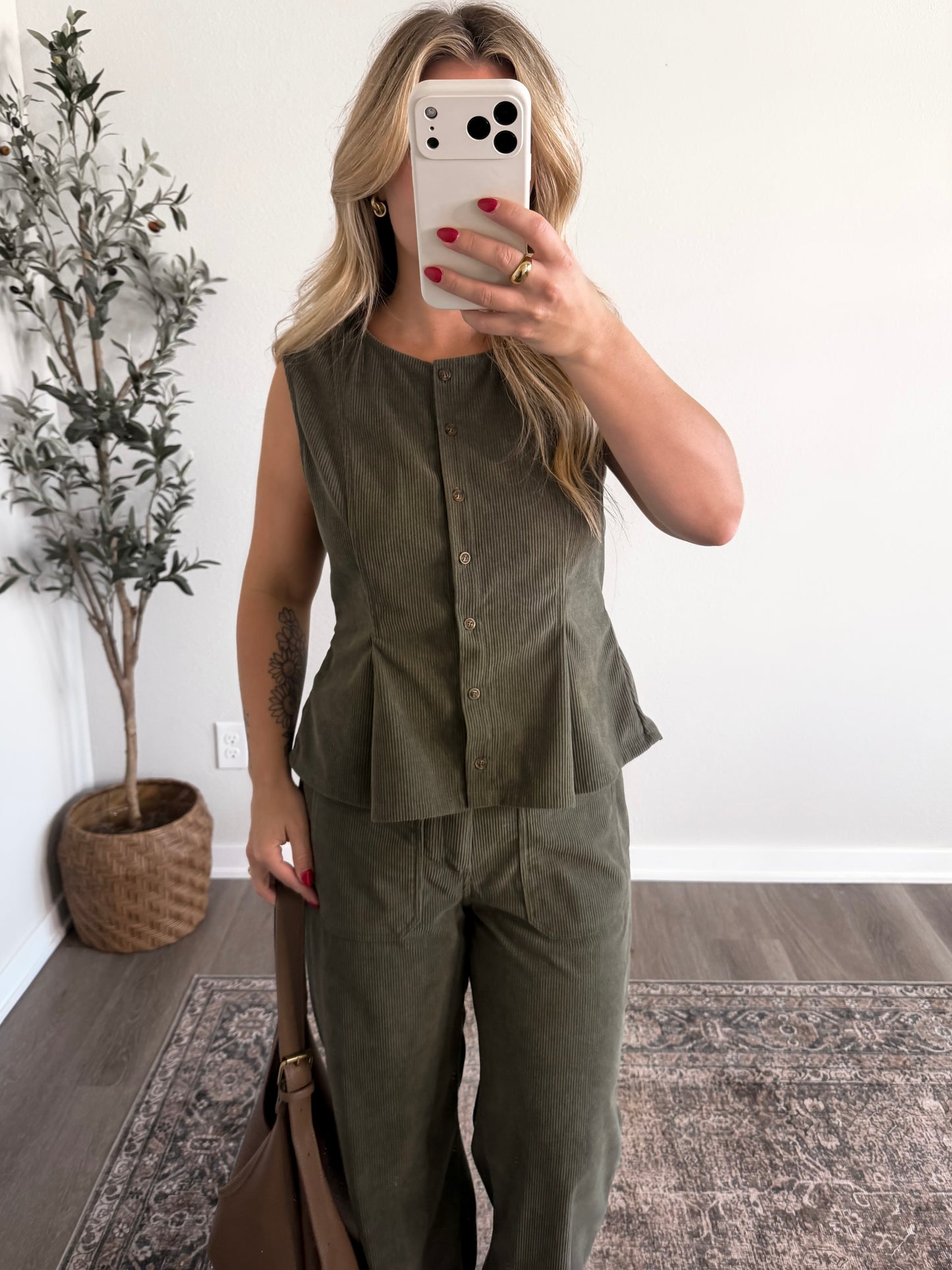 Fall Quarter Corduroy Pant Set