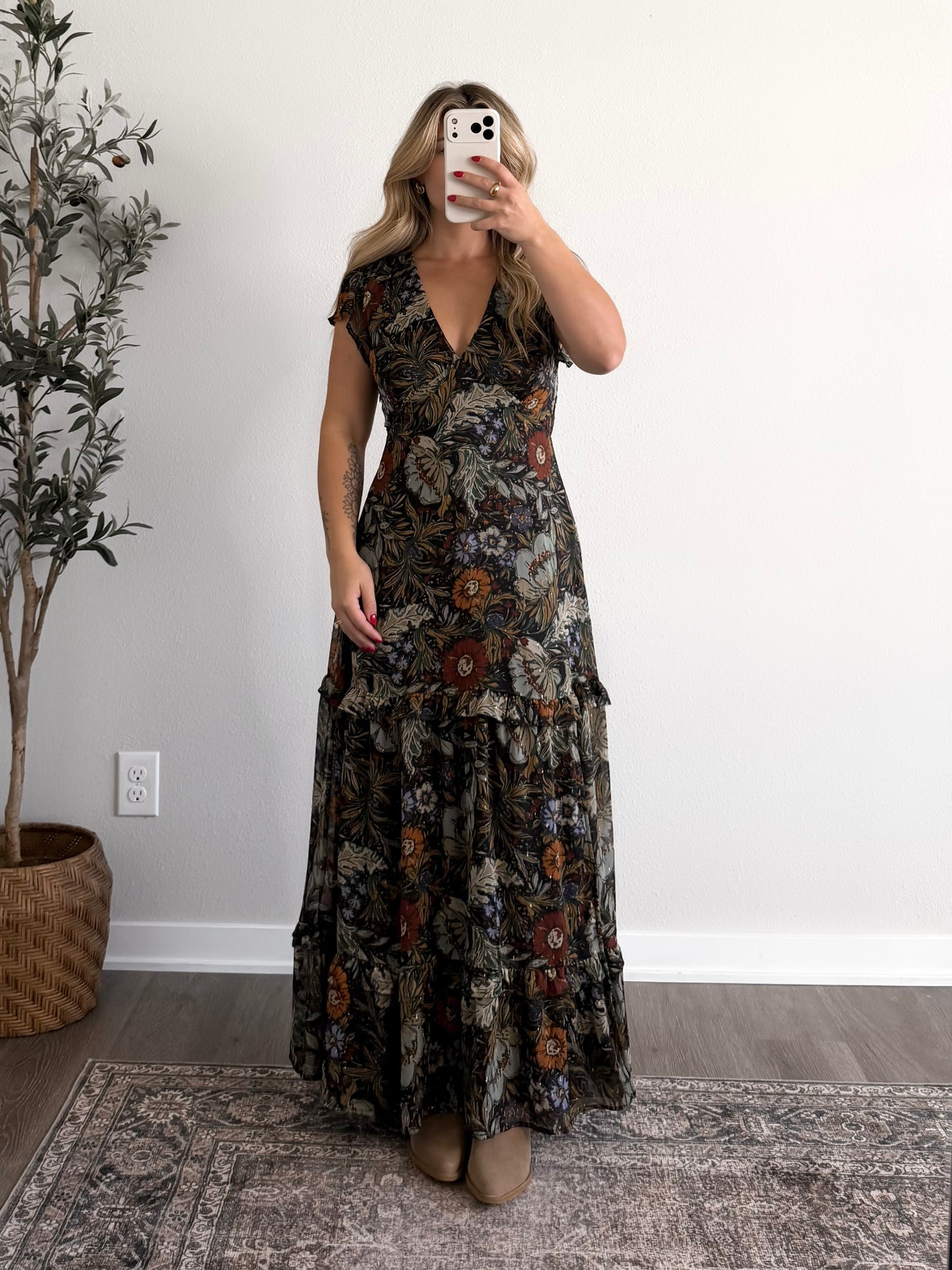 Autumn Nostalgia Maxi Dress