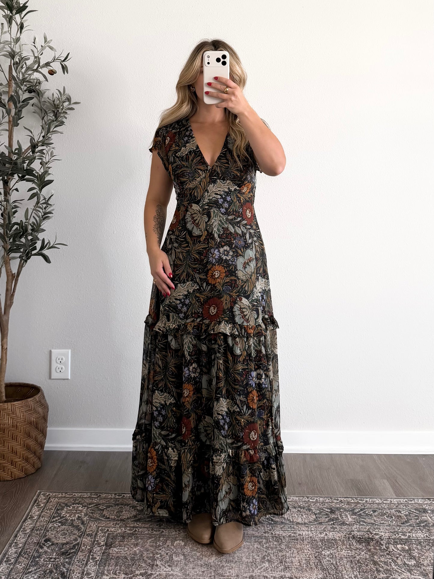 Autumn Nostalgia Maxi Dress