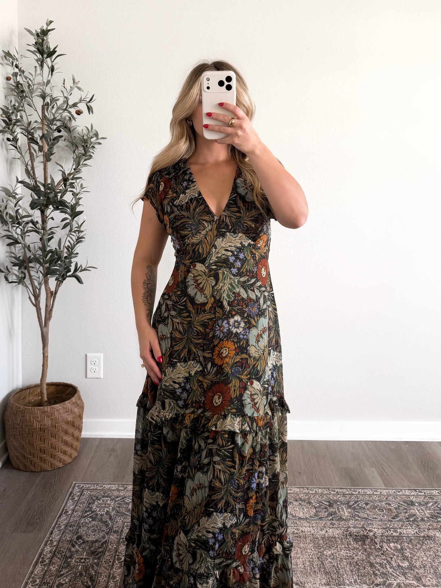 Autumn Nostalgia Maxi Dress