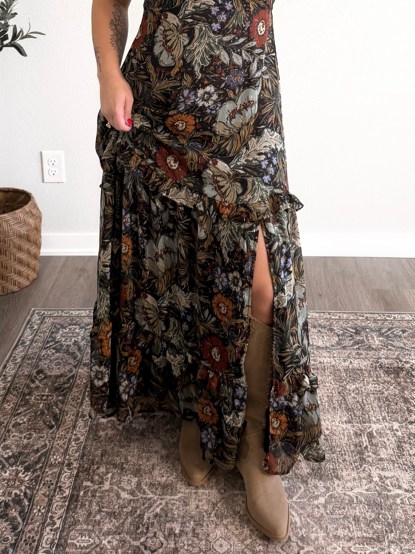 Autumn Nostalgia Maxi Dress