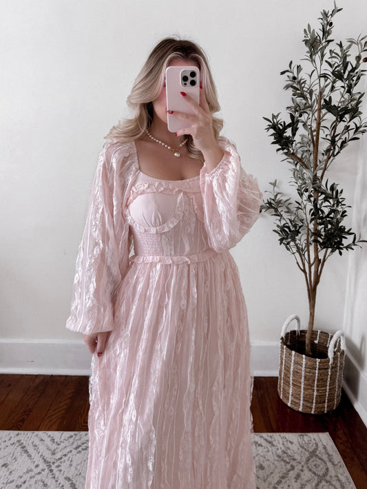 Cosette Lace Sweetheart Maxi Dress