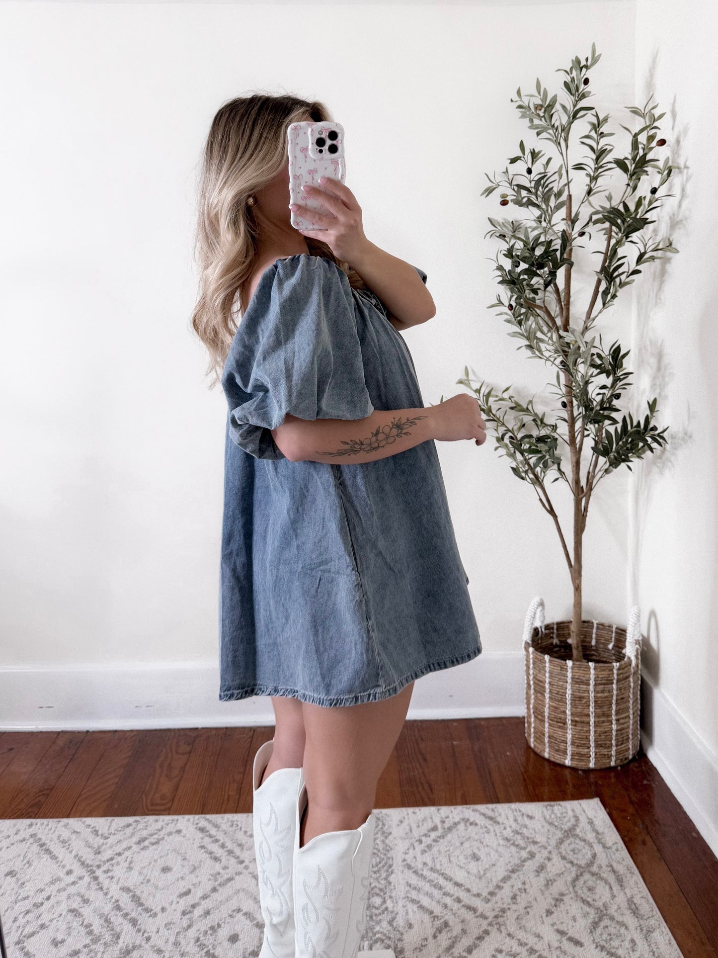 Courtney Denim Babydoll Romper