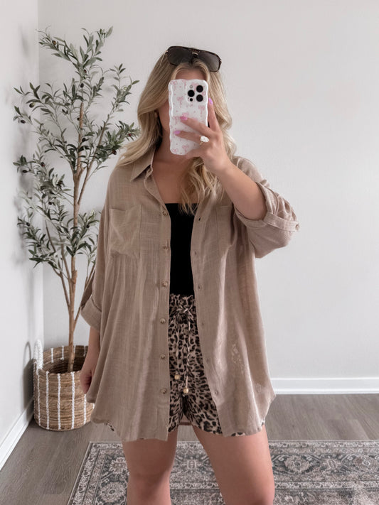 Endless Oversized Button Down / Cocoa