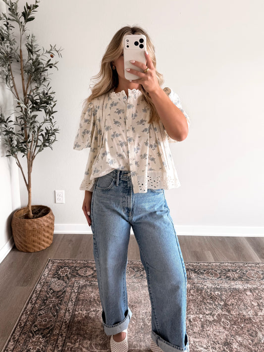 Hope Floral Button Down Top (PREORDER EST SHIP 7.24)