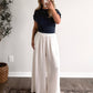Navy Notes Polka Dot Top