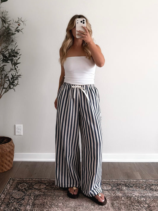 Cali Striped Pant / Navy