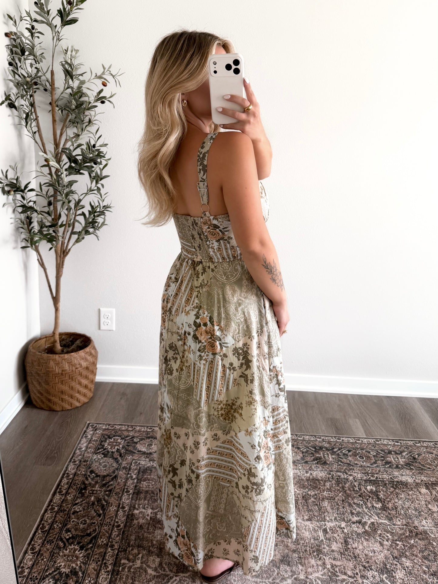 Harlowe Patchwork Midi Dress