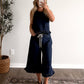 Boho Blue Jean Capri Set