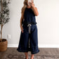 Boho Blue Jean Capri Set