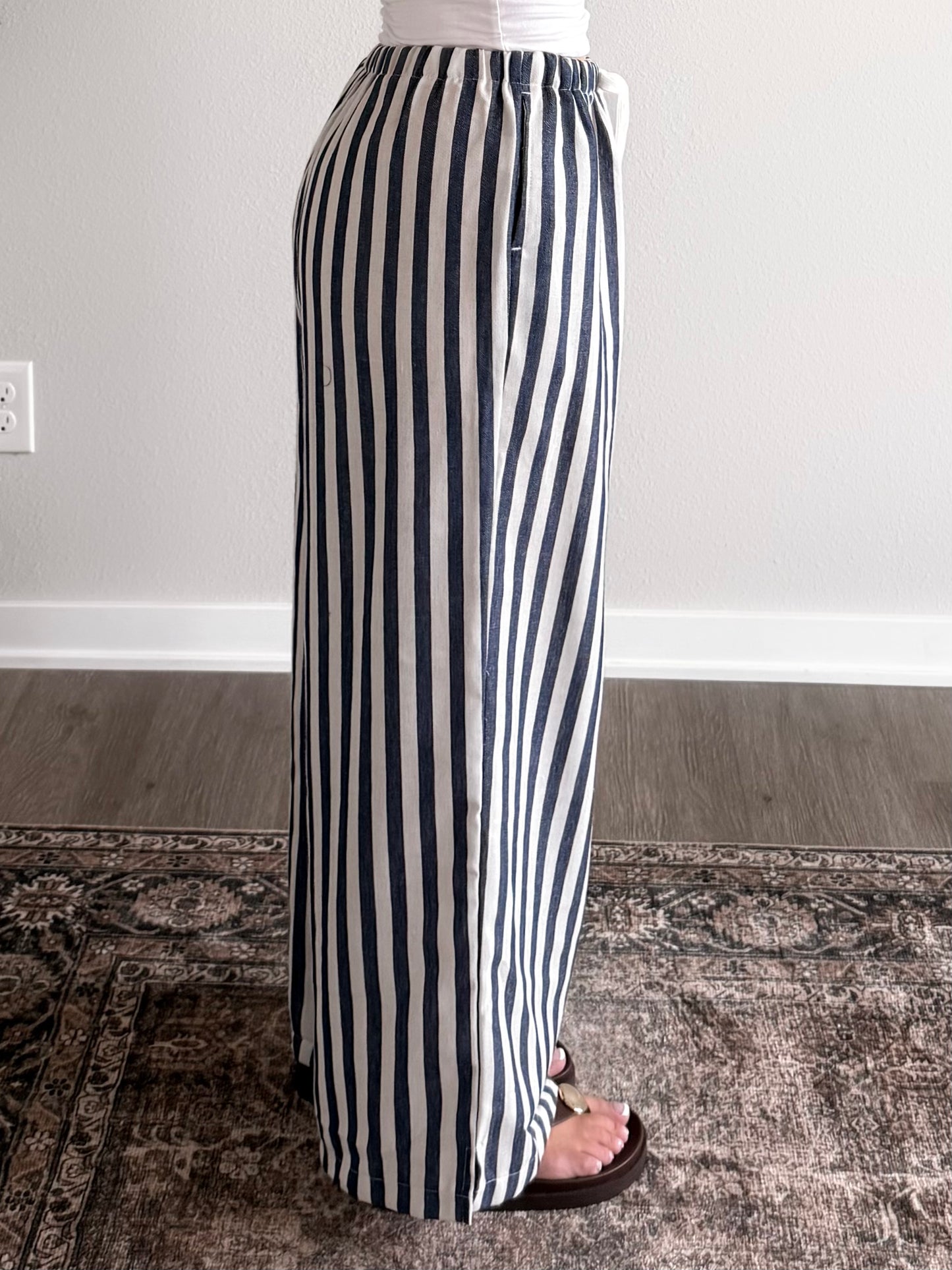 Cali Striped Pant / Navy