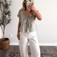 Unwritten Tie Lace Top / Sage