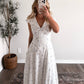 Cathedral Blue Floral Maxi Dress
