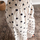 Oat Chai Dotted Linen Pant / Navy