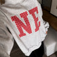 "NE" Dotted Oversized Mockneck