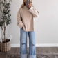 Oatmeal Mock Neck Sweater