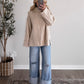 Oatmeal Mock Neck Sweater