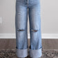 Hollis High Rise Wide Cuffed Jeans / Tall Friendly