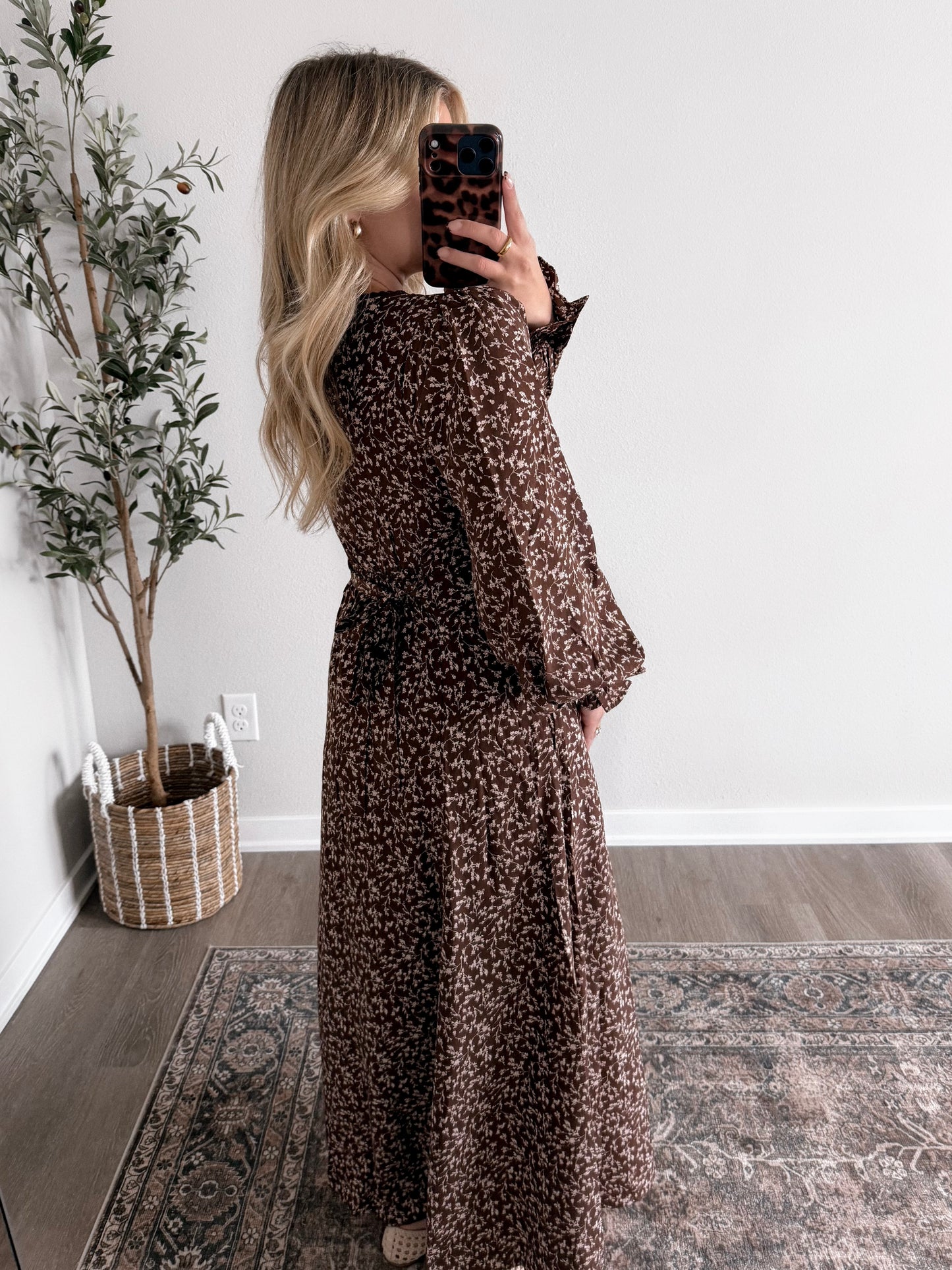 Hazelnut Floral Maxi Dress (Restocking 10.13)