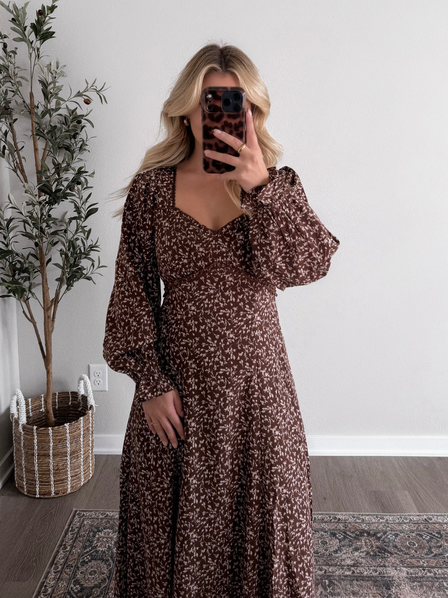 Hazelnut Floral Maxi Dress (Restocking 10.13)