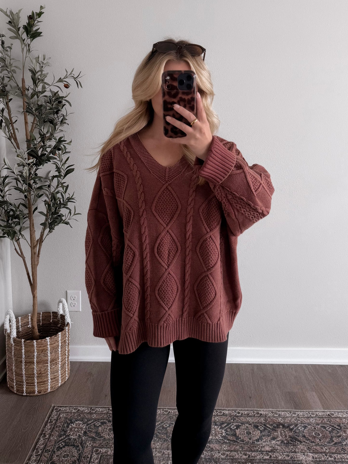 Fireside Cable Knit Sweater
