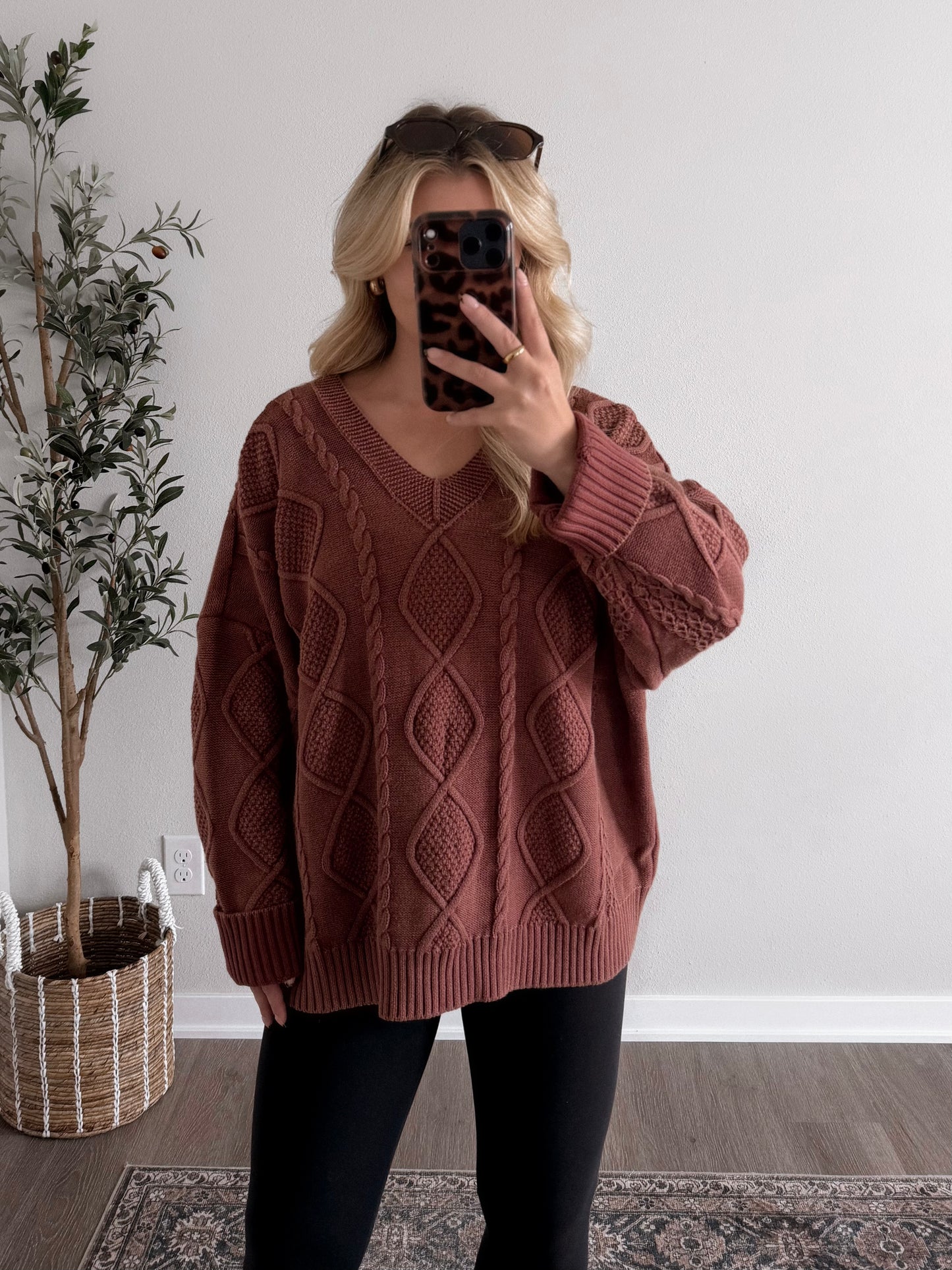 Fireside Cable Knit Sweater