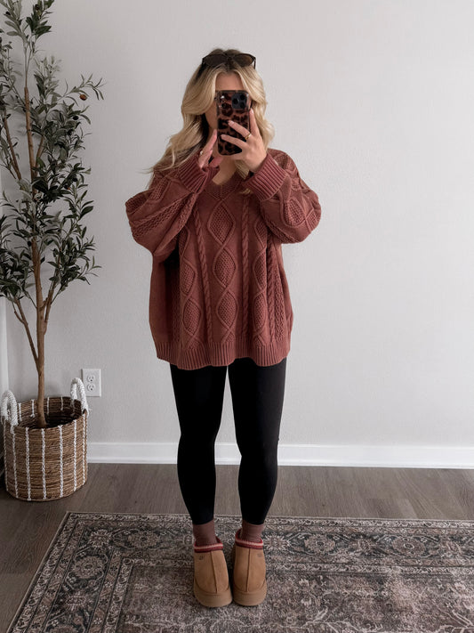 Fireside Cable Knit Sweater (PREORDER: EST SHIP 10.14)