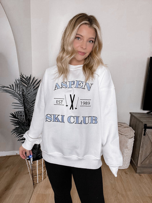 Aspen Ski Club Pullover Sweatshirt Final Sale