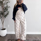 Spotted Barrel Overalls / Cream-Navy