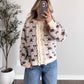 Frosted Frill Floral Knit Cardigan