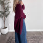 Cozy Essential Knit Cardigan / Plum
