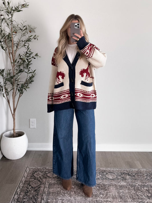 Outlaw Western Knit Cardigan  (PREORDER: EST SHIP 11.30)