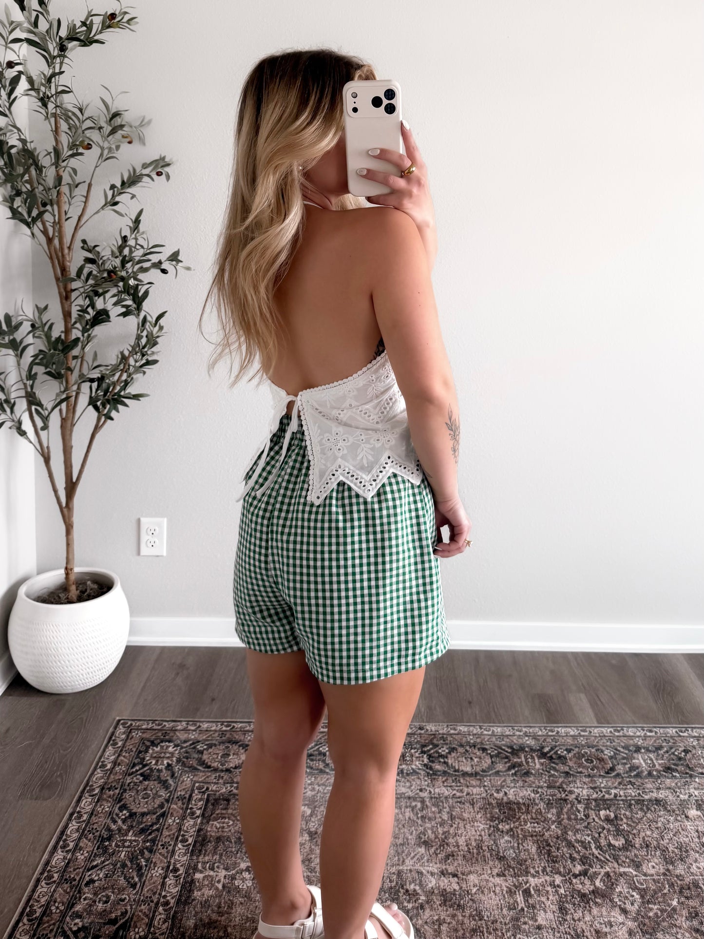 Golden Hour Halter Top / White