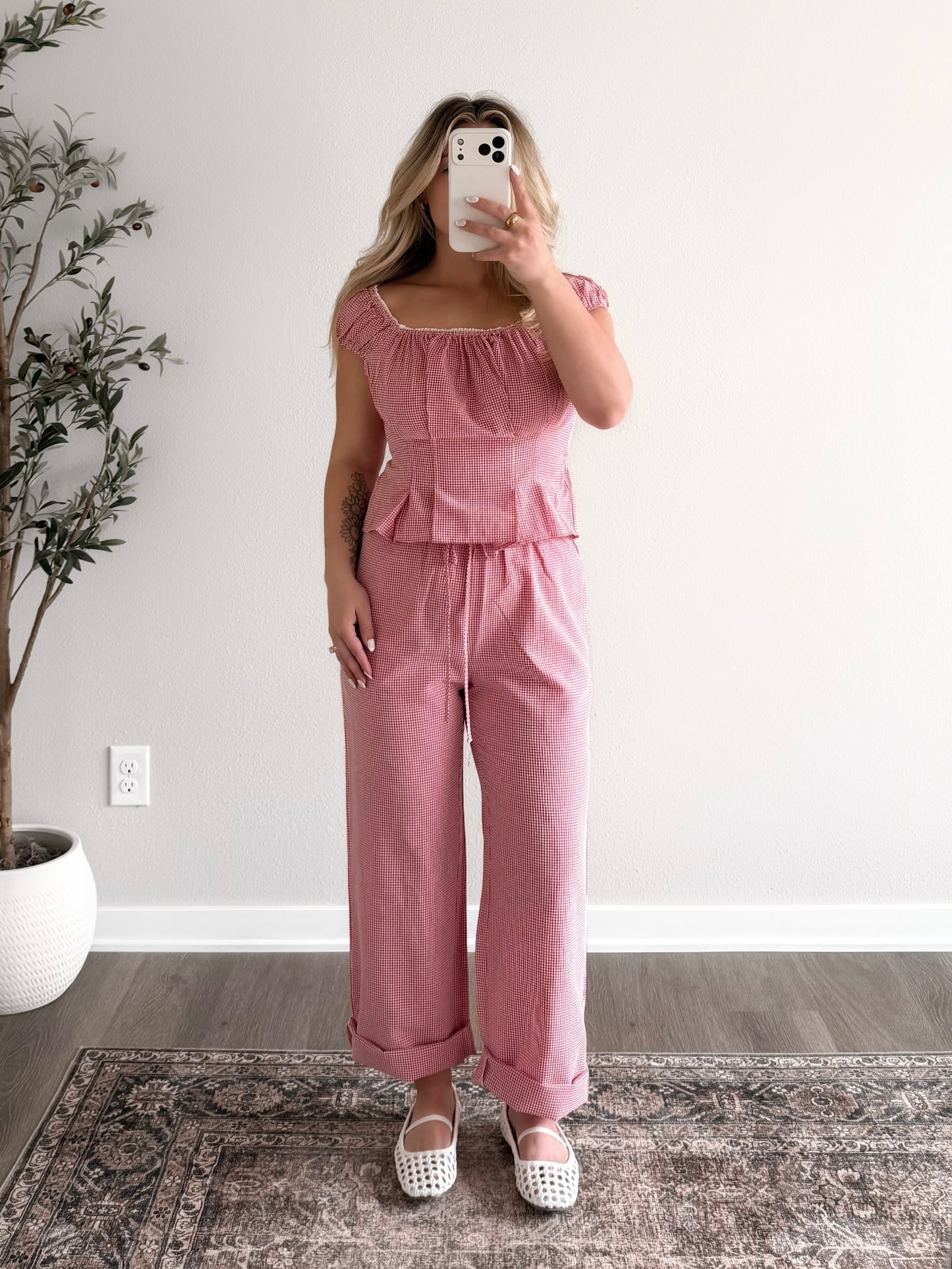 Little Miss Gingham Pant Set (Final Sale)